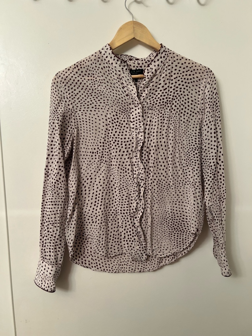 Rag & Bone Printed Button‑Down Blouse – Size Small